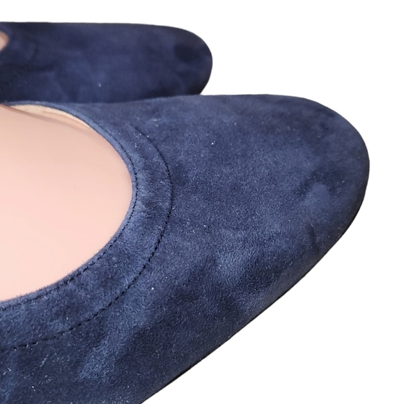 Everlane The Day Heel Women's Navy Suede Shoes SZ US 10 - Picture 3 of 15